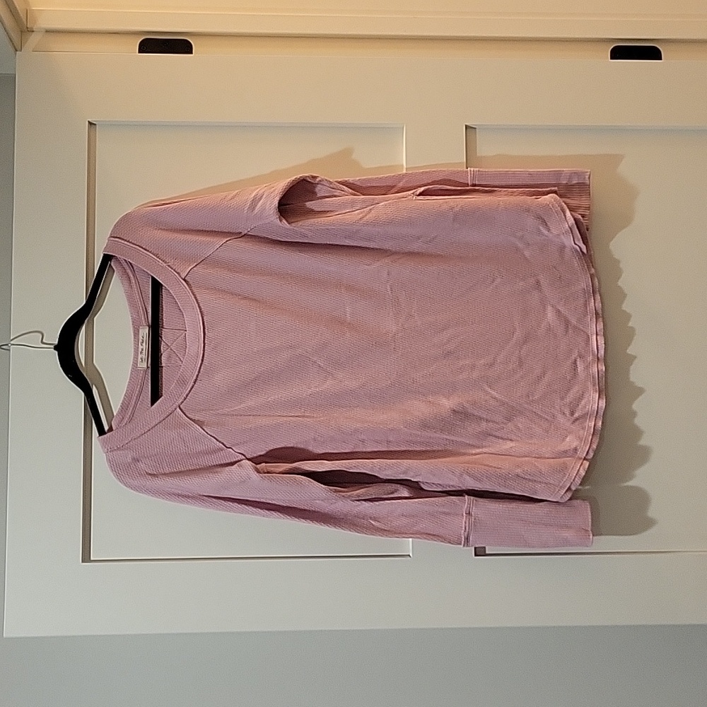 We The Free Light Pink Long Sleeve Thermal Top